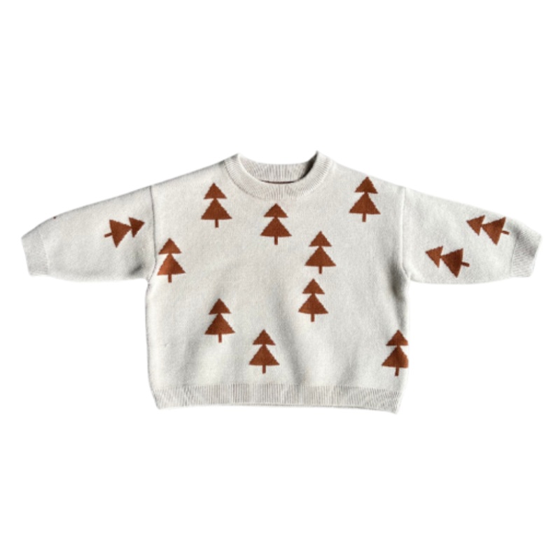 Baby Sprouts Knit Sweater | Winter Trees