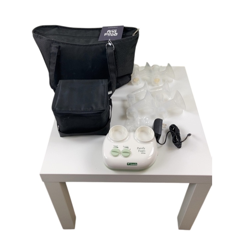 Ameda Purely Yours Ultra Breast Pump With Tote and Accessories