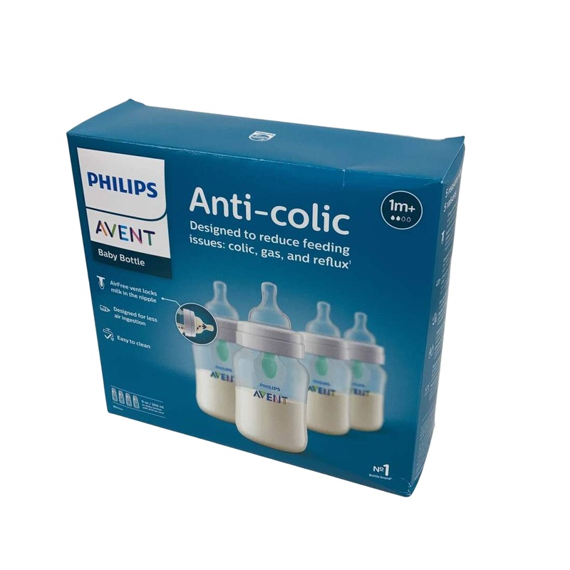 Philips Avent Anti-Colic Bottles, 4 Pack, 9oz, Clear, Regular