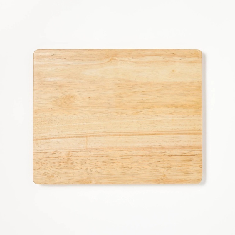 12″x15″ Nonslip Rubberwood Cutting Board Natural