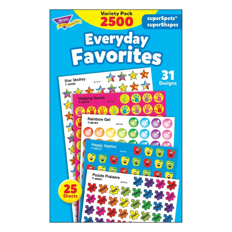 Everyday Favorites superSpots & superShapes Stickers Variety Pack