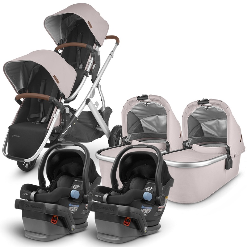 UPPAbaby VISTA V2 Twin Double Stroller + MESA Travel System Bundle – Alice/Jake