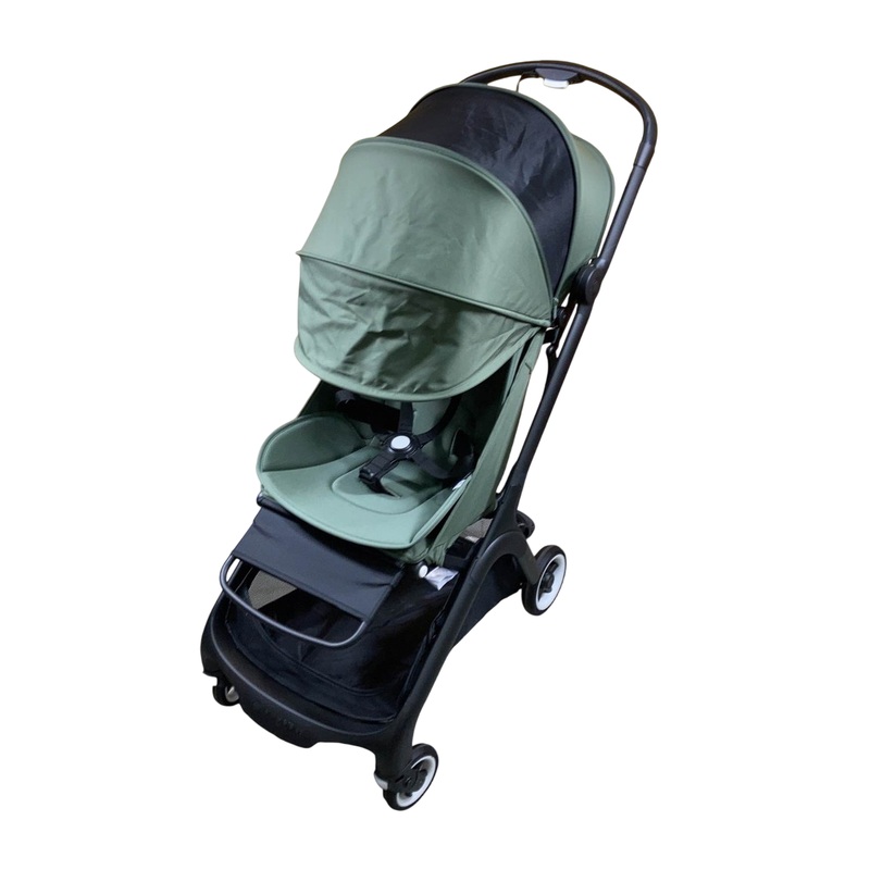 Bugaboo Butterfly Stroller, 2023, Black, Forest Green, Forest Green