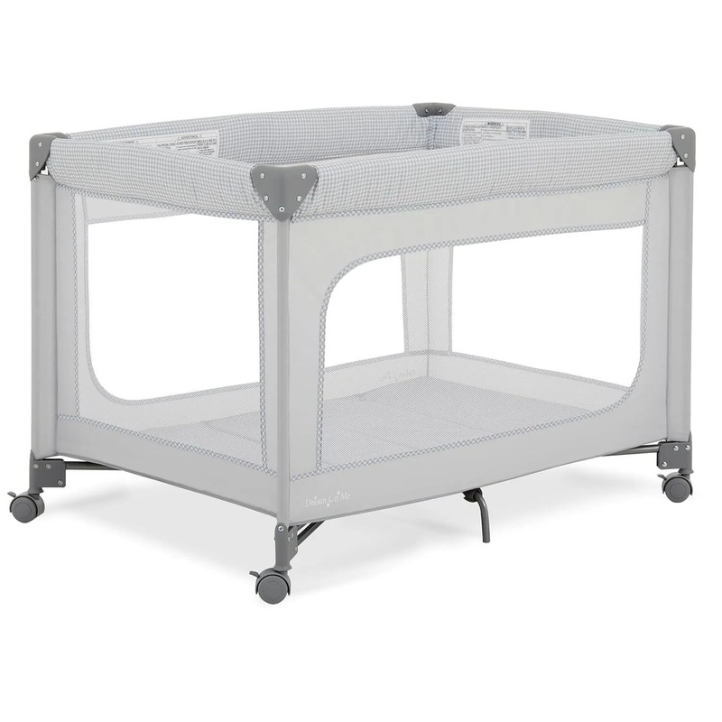 EZGo Portable Playard – Black & White Grey