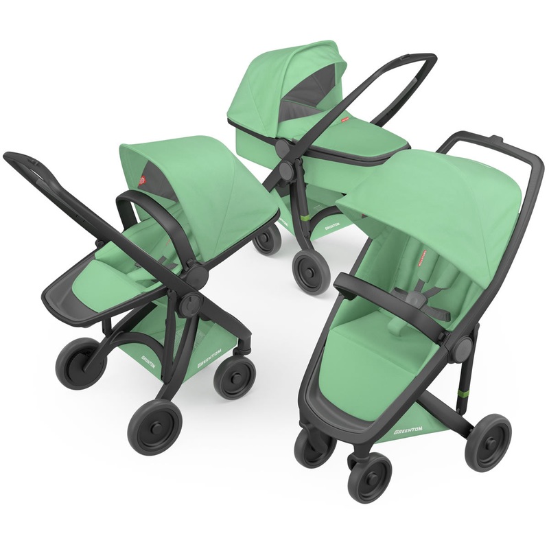 Greentom 3 in 1 Stroller – Black/Mint