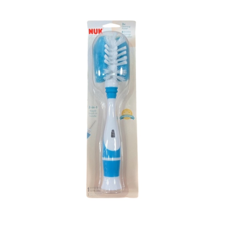 NUK Triple Action Baby Bottle & Nipple Brush, Pack of 1