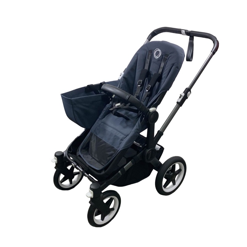 Bugaboo Donkey 5 Mono Stroller, 2023, Graphite, Stormy Blue, No Canopy
