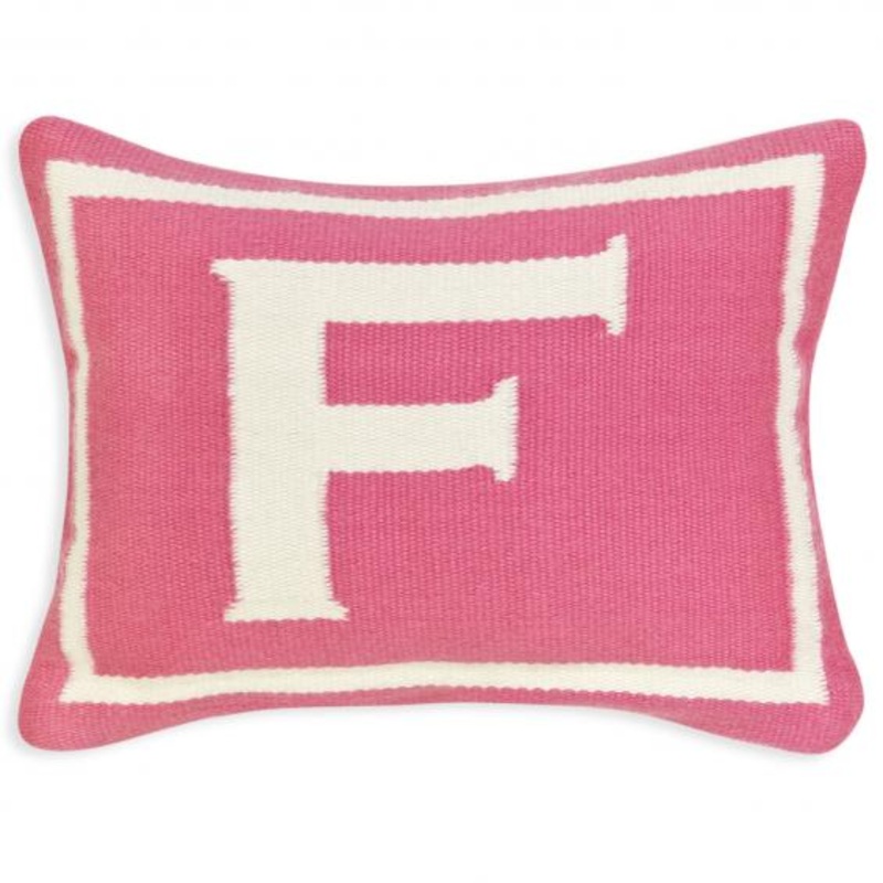 Jonathan Adler Junior Letter F Pillow in Pink