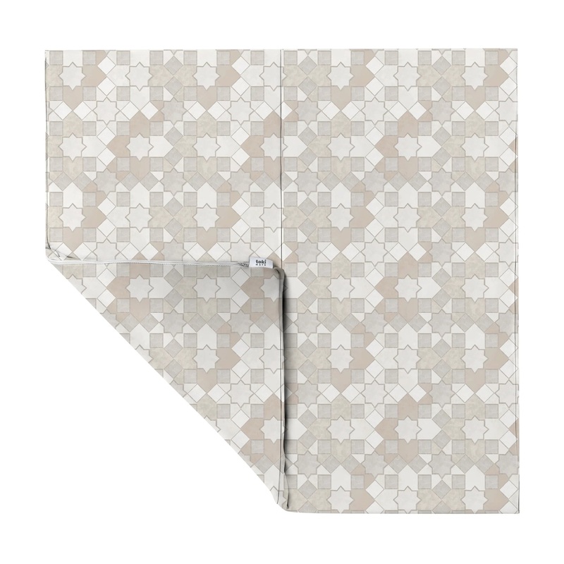 Toki Kids Standard Padded Play Mat 40″ x 40″, Grey Mosaic