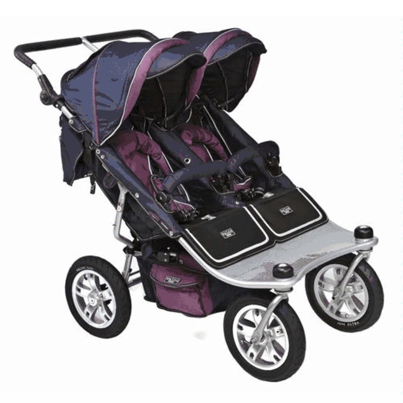 Valco Runabout Tri Mode Twin Stoller in Plum