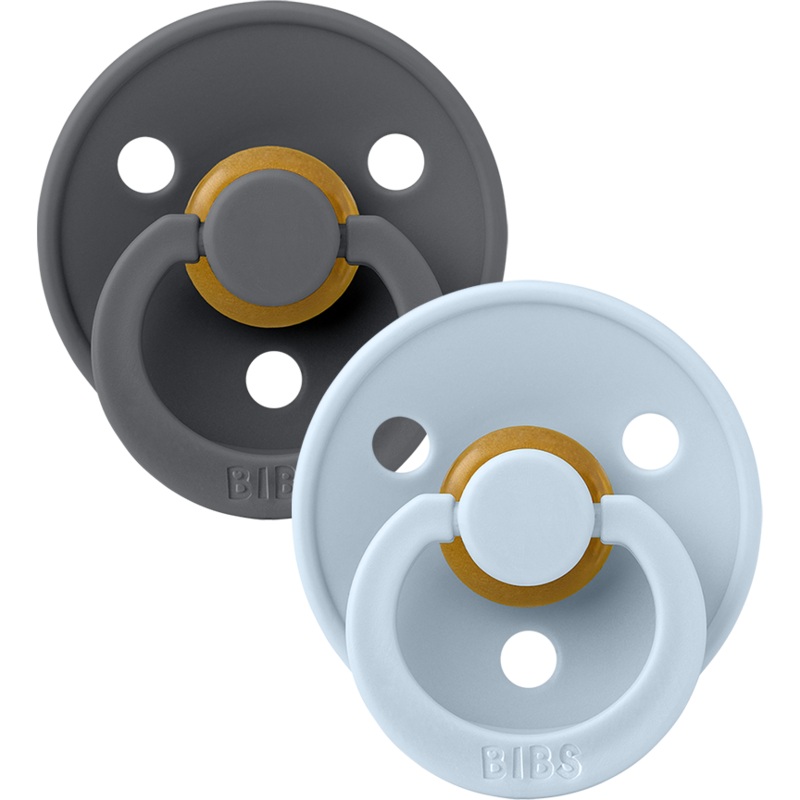 BIBS Colour 2-Pack | Iron/Baby Blue