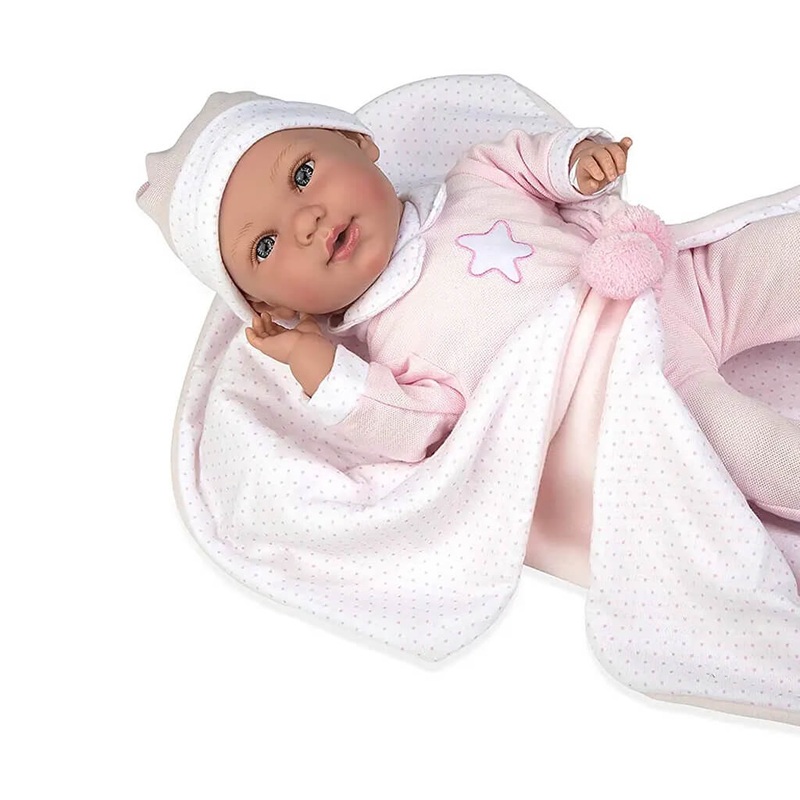 Newborn Baby Doll Pink Star Romper