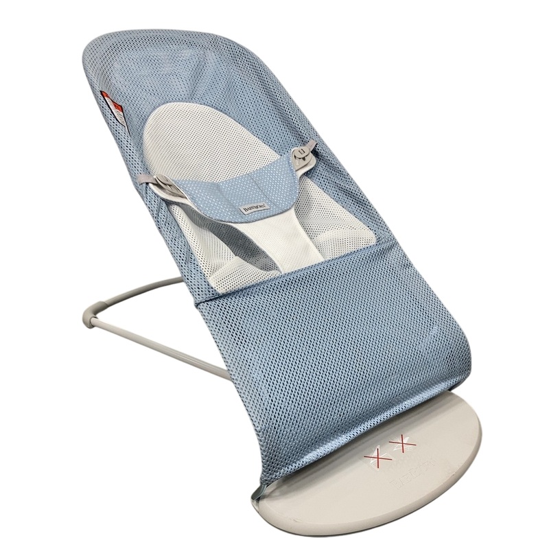 BabyBjorn Bouncer Balance, Light Gray Frame, Sky Blue Mesh