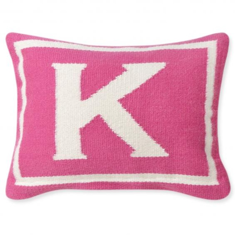 Jonathan Adler Junior Letter K Pillow in Pink