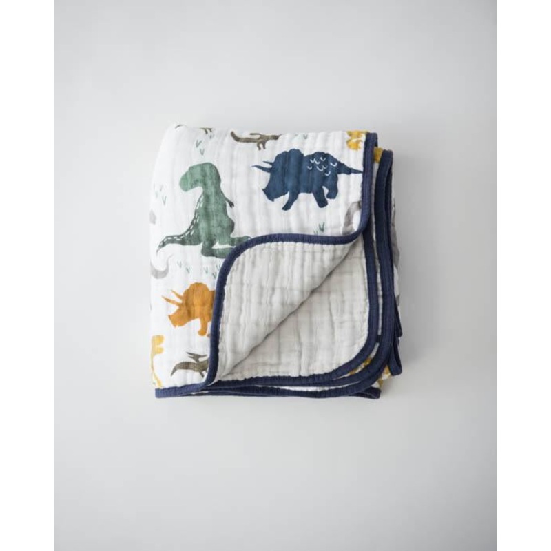 Little Unicorn Cotton Muslin Quilt – Dino Friends