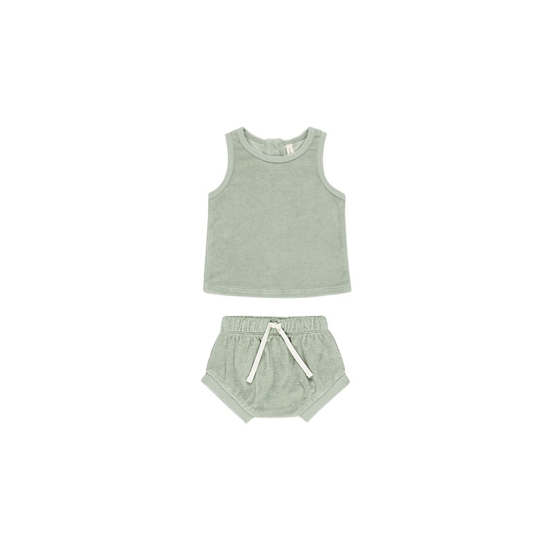 Quincy Mae Terry Tank + Short Set – Sage