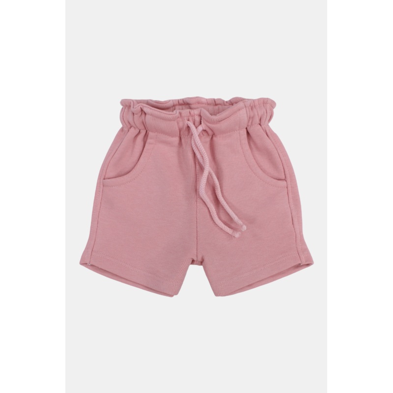 Unisex Baby Dusty Pink Cotton Shorts