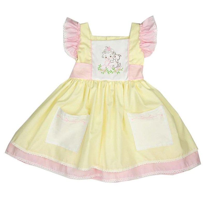 Cutie Pie Little Girls Embroidery Sundress
