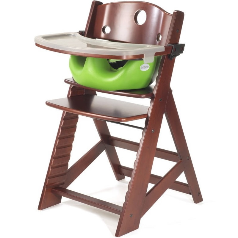 Keekaroo Height Right High Chair & Infant Insert – Mahogany/Lime