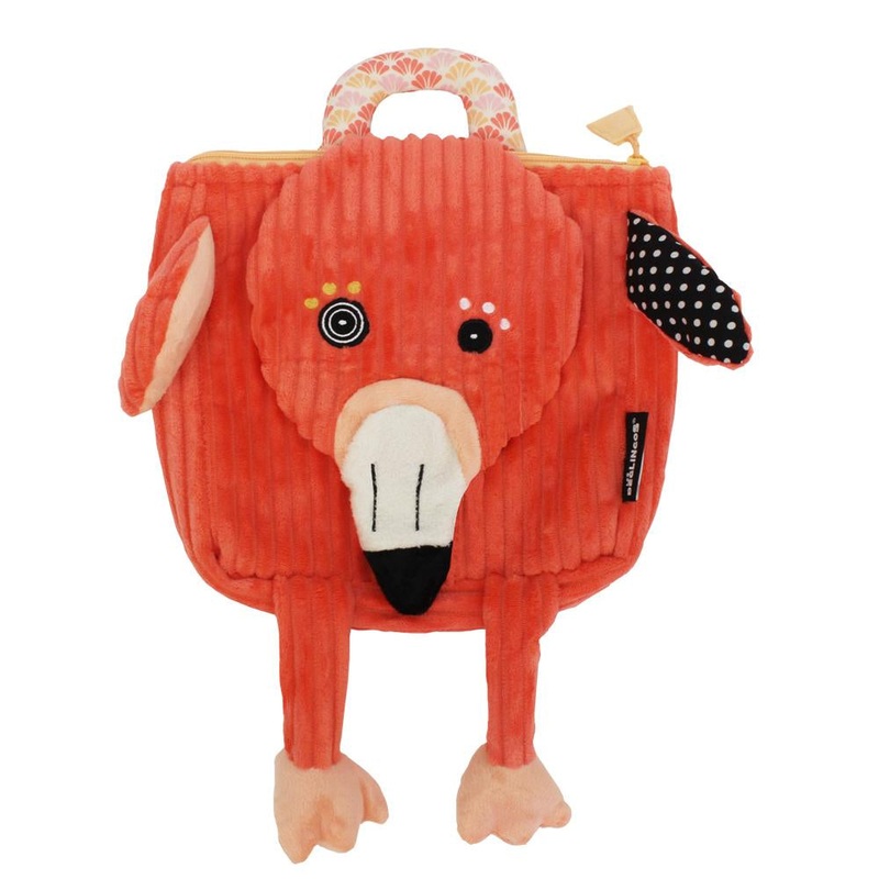 Les Deglingos Corduroy Backpack Flamingos The Flamingo