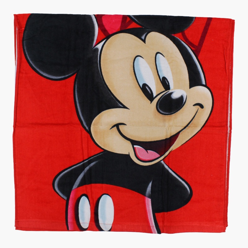 Boys Beach Towel  Red with Mickey Mouse Print (60120 cm)