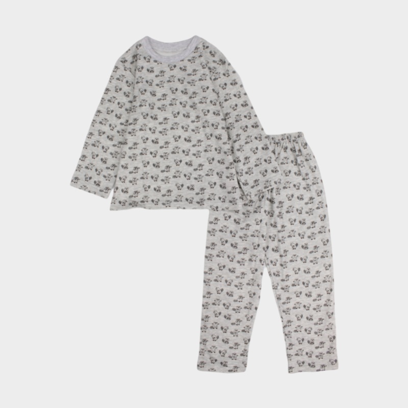 Unisex Grey Squirrel-Print Pajamas