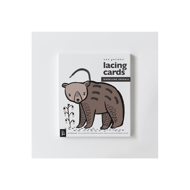 Wee Gallery Lacing Cards – Woodland Animals