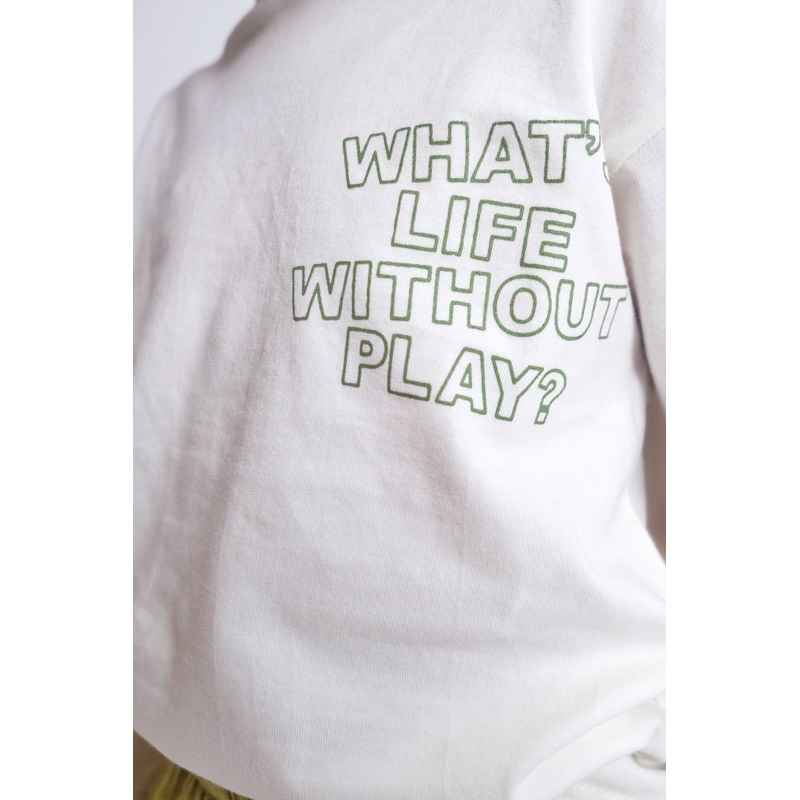 “What’s Life Without Play” Long-Sleeved Hooded T-Shirt