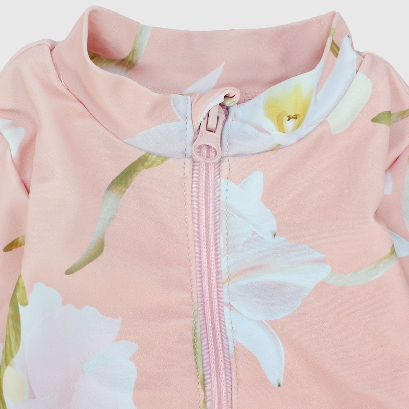 Girls’ Long-Sleeved One-Piece Swimsuit