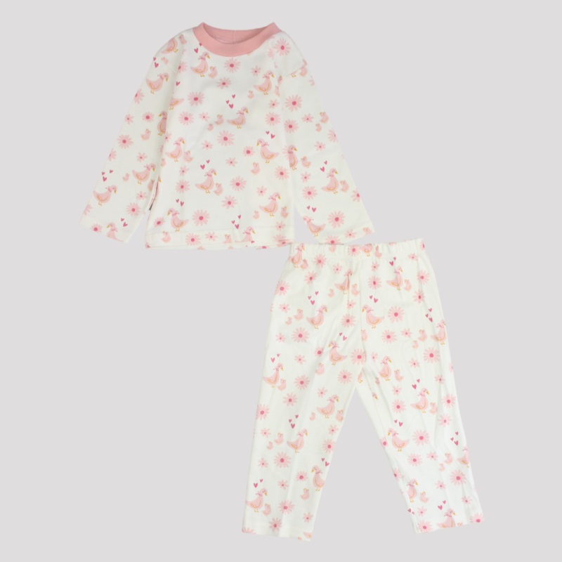 Pink Ducks Long-Sleeved Pajama