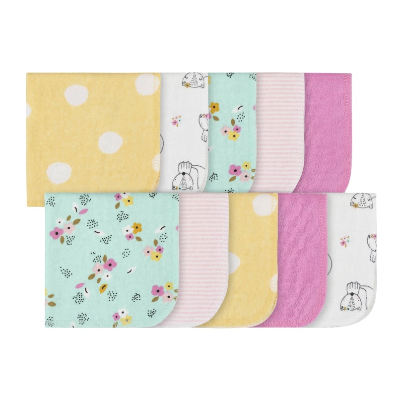 10-Pack Girls Fox Washcloths