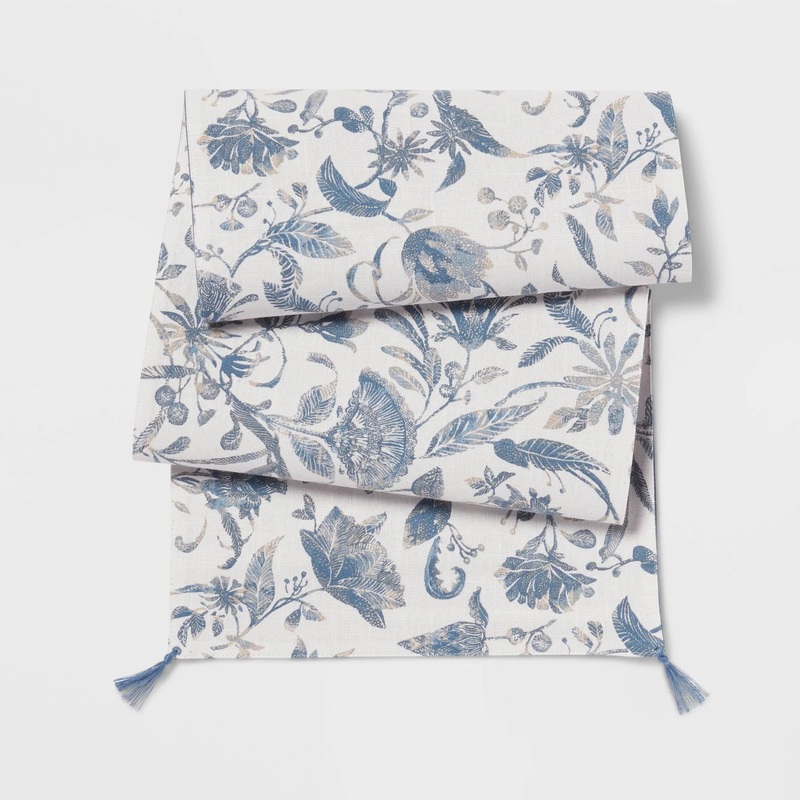 72″ x 14″ Cotton Floral Table Runner