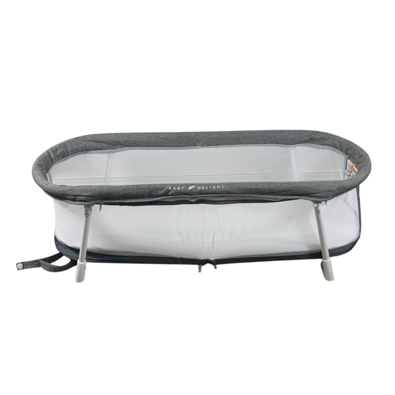 Baby Delight Snuggle Nest Portable Infant Bassinet, Charcoal Tweed