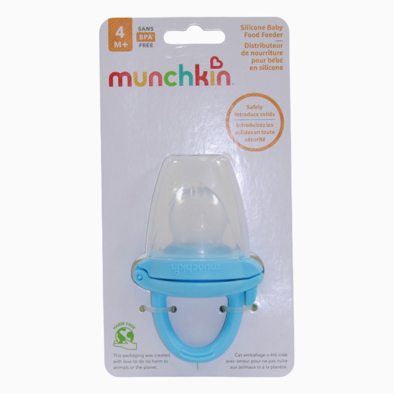 Munchkin Silicone Baby Food Feeder – Blue 4 months +