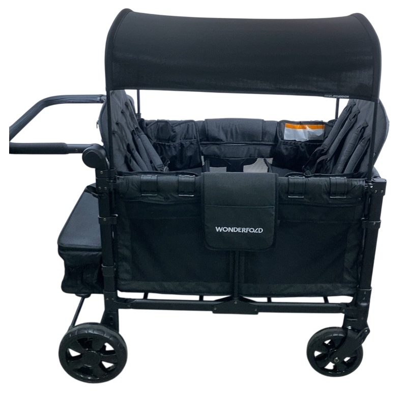 Wonderfold W4 Elite Stroller Wagon, 2024, Volcanic Black