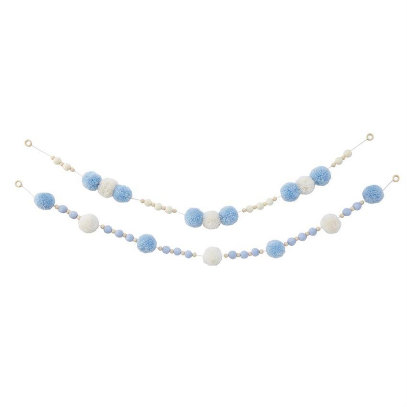 Mud Pie Blue Pom Garland