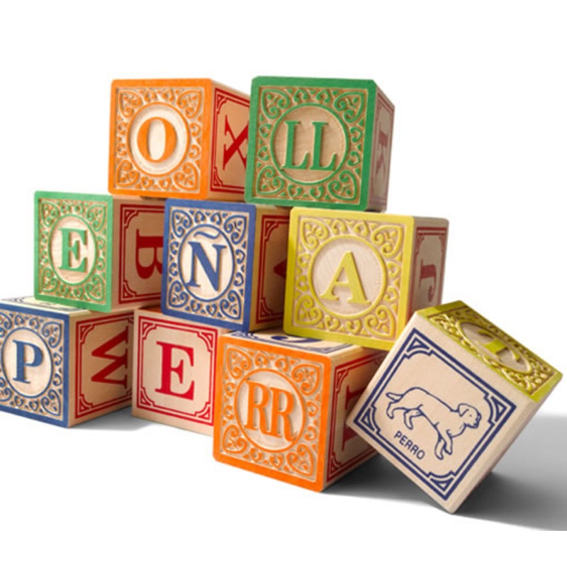 Uncle Goose Spanish ABC Blocks