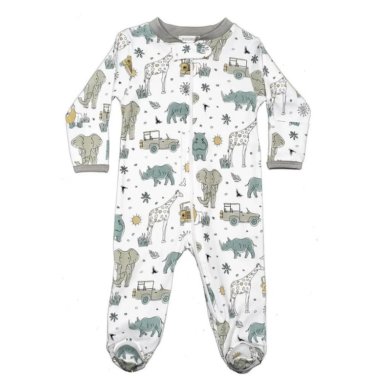 Zipper Footie – Safari