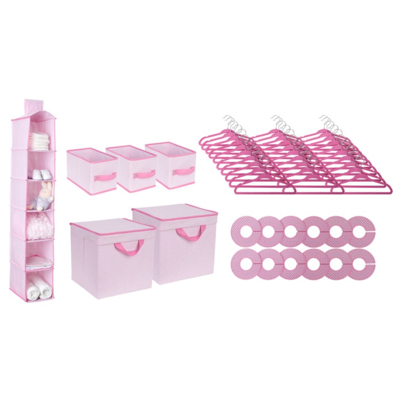 48 Piece Nursery Closet Organizer and Storage Set
