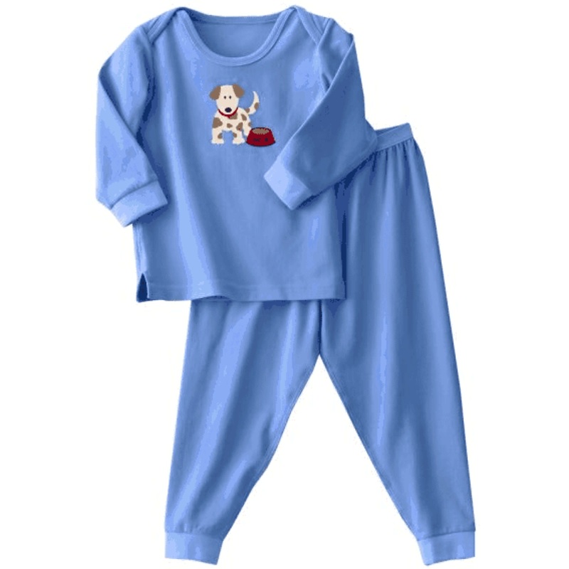 Halo ComfortLuxe Flannel Feel 2 Piece Set in Blue Dog – 24 Months