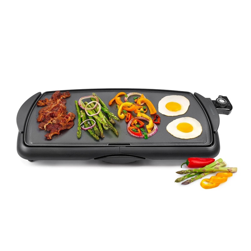 22.83″ Electric Griddle Black: Ceramic Cooking Surface