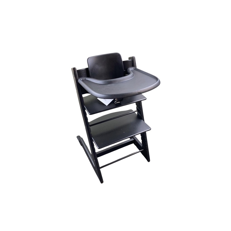 Stokke Tripp Trapp High Chair with Baby Set and Tray, Black, Black
