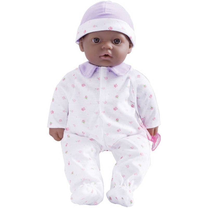 16″ La Baby Soft Baby Doll, Purple w/Pacifier, African-American