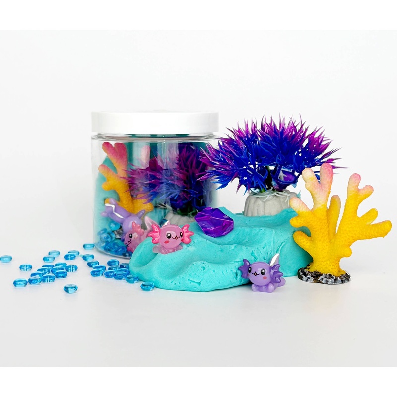 Earth Grown KidDoughs Axolotl (Blue Hawaiian) Mini Dough-To-Go