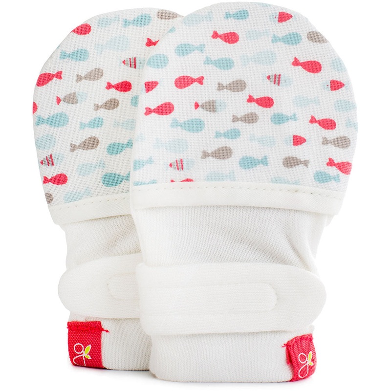 Goumikids Mitts, School of Fish Aqua (0-3 Months)
