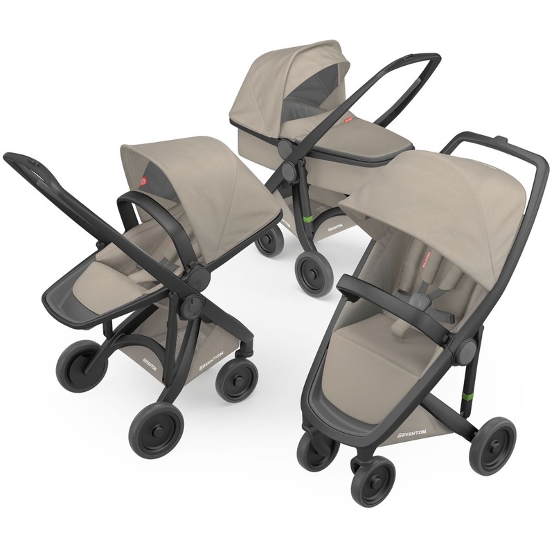 Greentom 3 in 1 Stroller – Black/Sand