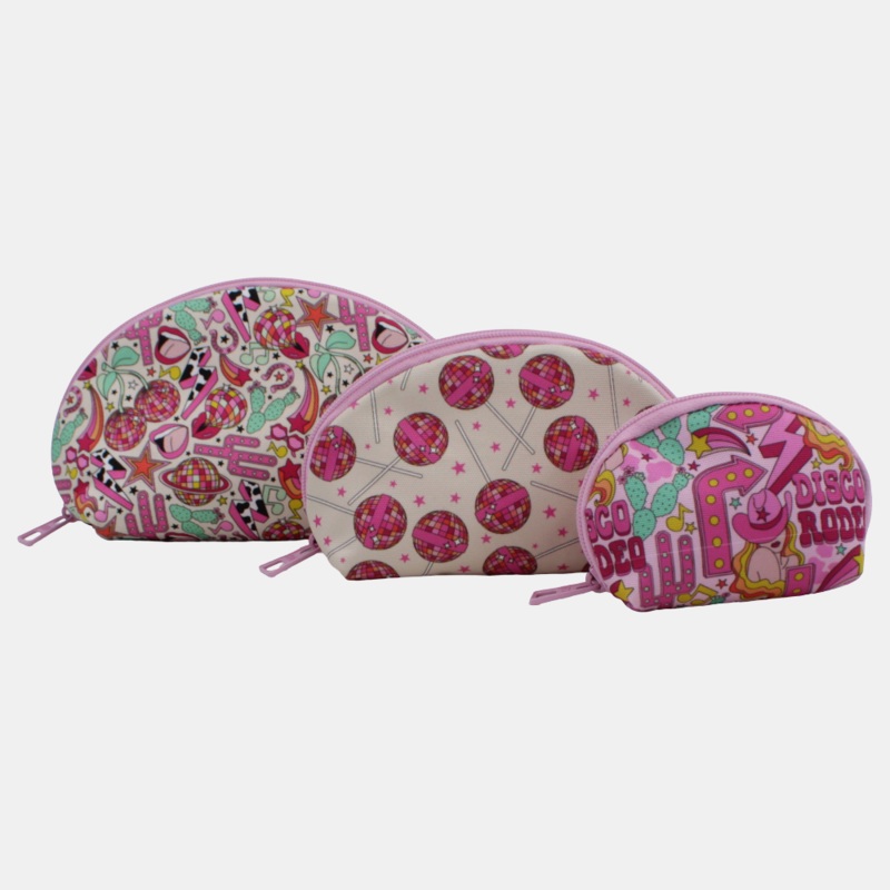 Disco Rodeo Make-Up Round Bags