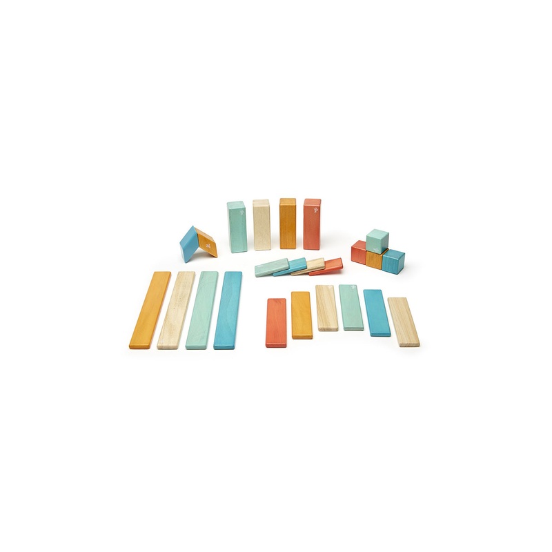 Tegu 24 Piece Magnetic Wooden Block Set – Sunset