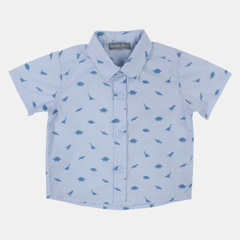 Baby Boys Cotton Shirt  Light Blue