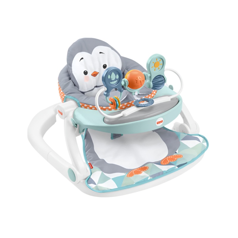 Fisher Price Premium Sit-Me-Up Floor Seat with Toy Tray, Penguin Island